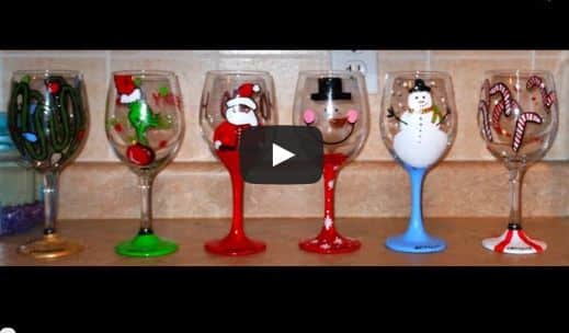 Painted Wine Glasses 