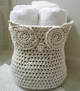 Crochet Owl Basket Pattern : Arts to Crafts